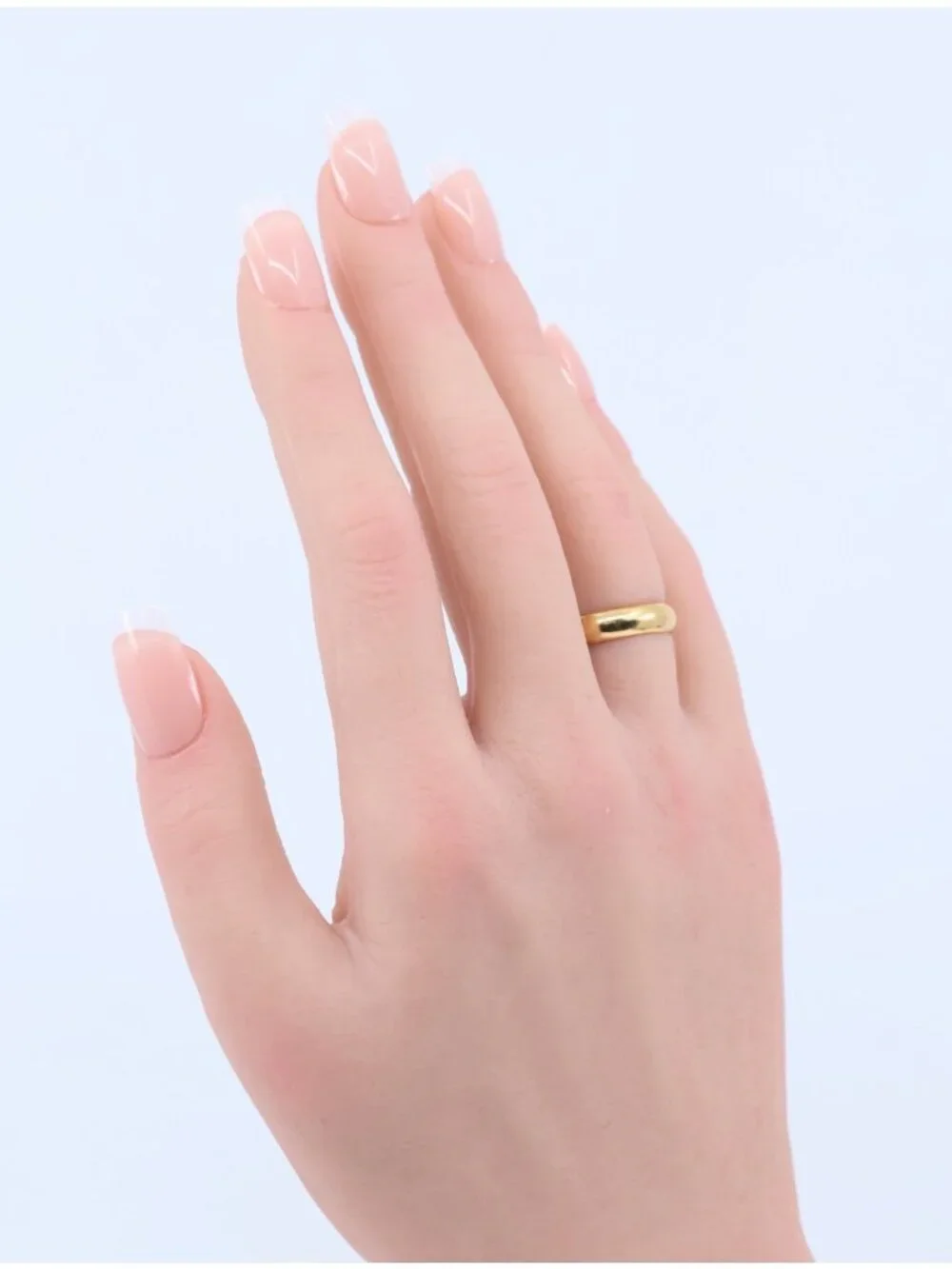 Unique 23K Karat Solid Yellow Gold Designer Polished Wedding Band Ring Size 5.50